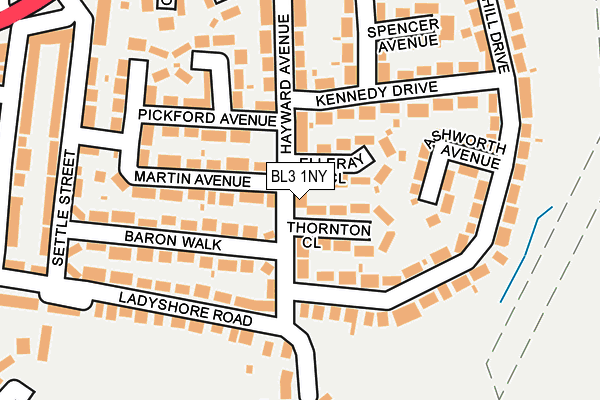 BL3 1NY map - OS OpenMap – Local (Ordnance Survey)