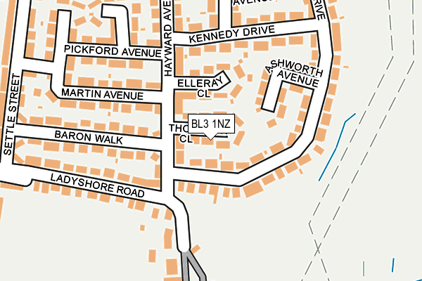 BL3 1NZ map - OS OpenMap – Local (Ordnance Survey)