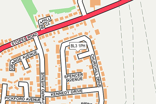 BL3 1PH map - OS OpenMap – Local (Ordnance Survey)