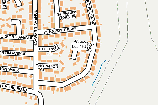 BL3 1PJ map - OS OpenMap – Local (Ordnance Survey)