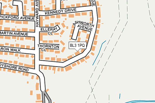 BL3 1PQ map - OS OpenMap – Local (Ordnance Survey)