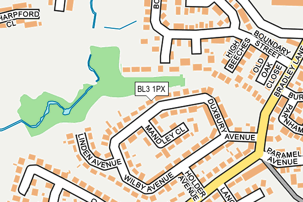 BL3 1PX map - OS OpenMap – Local (Ordnance Survey)