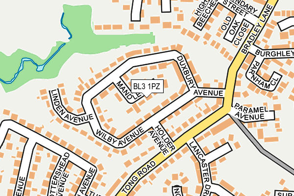 BL3 1PZ map - OS OpenMap – Local (Ordnance Survey)