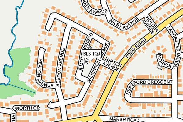 BL3 1QJ map - OS OpenMap – Local (Ordnance Survey)