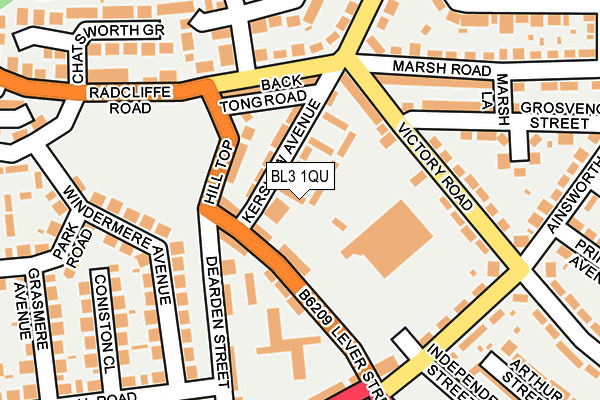 BL3 1QU map - OS OpenMap – Local (Ordnance Survey)