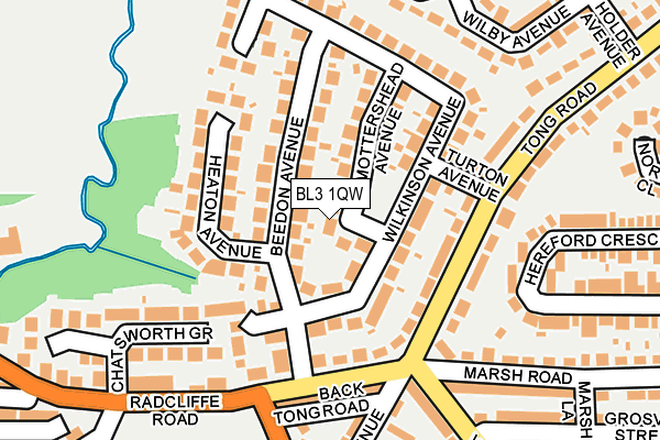 BL3 1QW map - OS OpenMap – Local (Ordnance Survey)