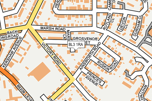 BL3 1RA map - OS OpenMap – Local (Ordnance Survey)