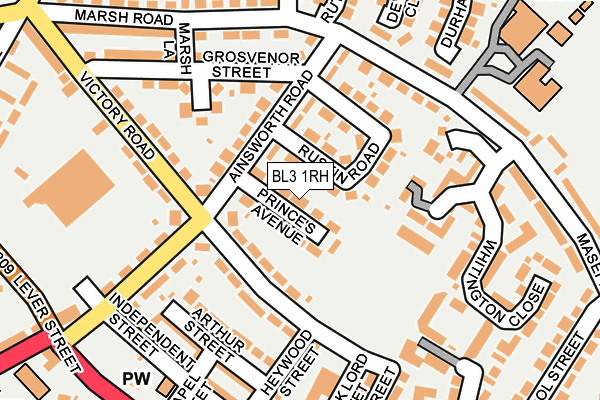 BL3 1RH map - OS OpenMap – Local (Ordnance Survey)