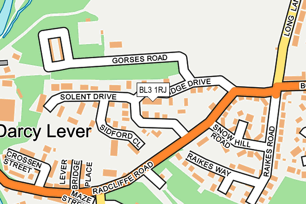 BL3 1RJ map - OS OpenMap – Local (Ordnance Survey)
