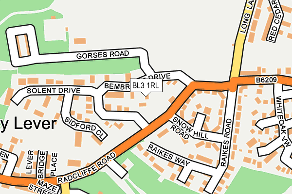 BL3 1RL map - OS OpenMap – Local (Ordnance Survey)