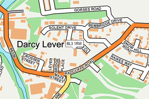 BL3 1RW map - OS OpenMap – Local (Ordnance Survey)