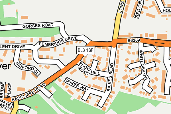 BL3 1SF map - OS OpenMap – Local (Ordnance Survey)