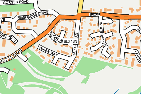 BL3 1SN map - OS OpenMap – Local (Ordnance Survey)