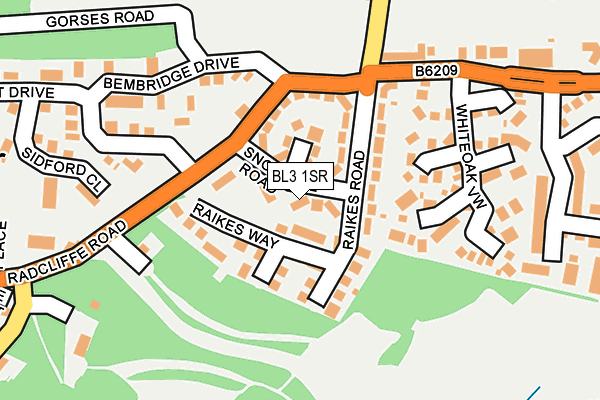 BL3 1SR map - OS OpenMap – Local (Ordnance Survey)