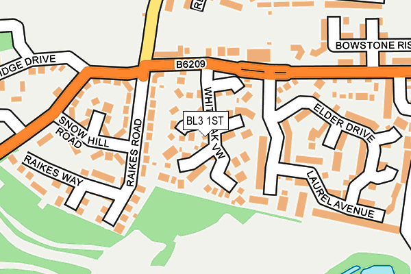 BL3 1ST map - OS OpenMap – Local (Ordnance Survey)