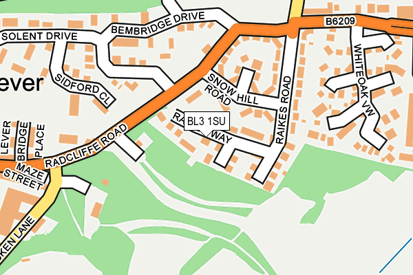 BL3 1SU map - OS OpenMap – Local (Ordnance Survey)