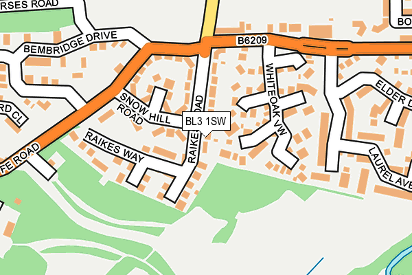 BL3 1SW map - OS OpenMap – Local (Ordnance Survey)