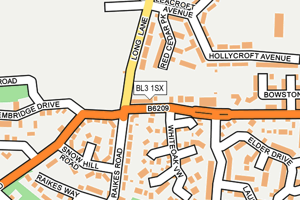 BL3 1SX map - OS OpenMap – Local (Ordnance Survey)