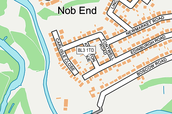 BL3 1TD map - OS OpenMap – Local (Ordnance Survey)