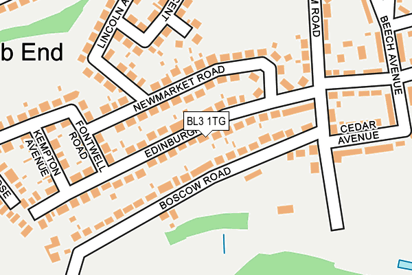 BL3 1TG map - OS OpenMap – Local (Ordnance Survey)