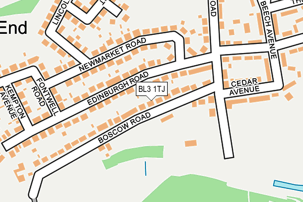 BL3 1TJ map - OS OpenMap – Local (Ordnance Survey)