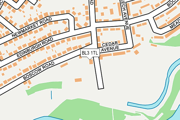 BL3 1TL map - OS OpenMap – Local (Ordnance Survey)