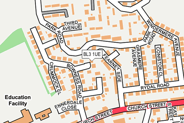 BL3 1UE map - OS OpenMap – Local (Ordnance Survey)