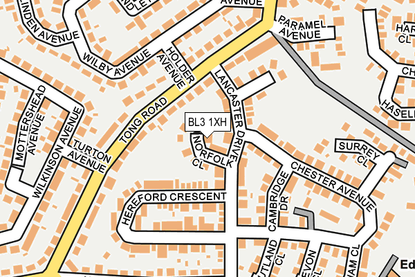BL3 1XH map - OS OpenMap – Local (Ordnance Survey)