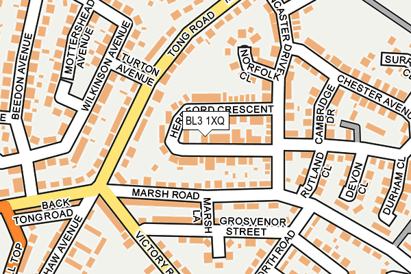 BL3 1XQ map - OS OpenMap – Local (Ordnance Survey)