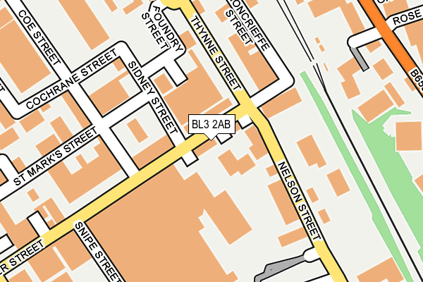 BL3 2AB map - OS OpenMap – Local (Ordnance Survey)