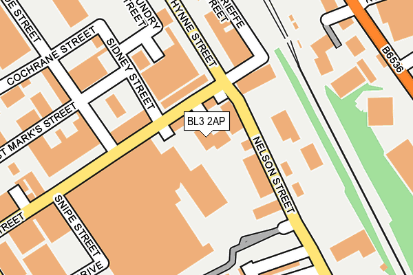 BL3 2AP map - OS OpenMap – Local (Ordnance Survey)
