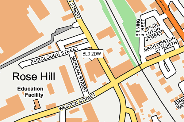BL3 2DW map - OS OpenMap – Local (Ordnance Survey)