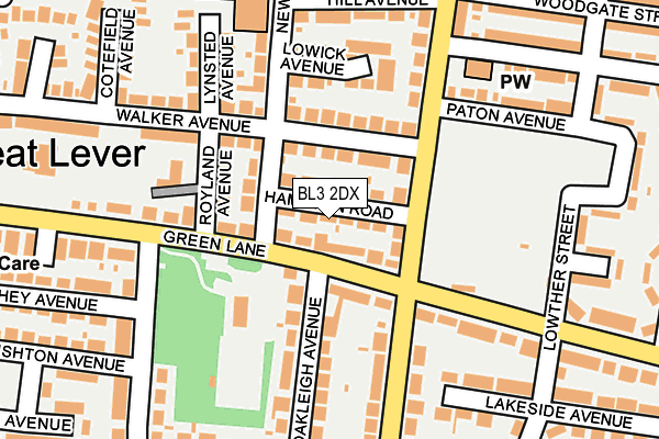 BL3 2DX map - OS OpenMap – Local (Ordnance Survey)