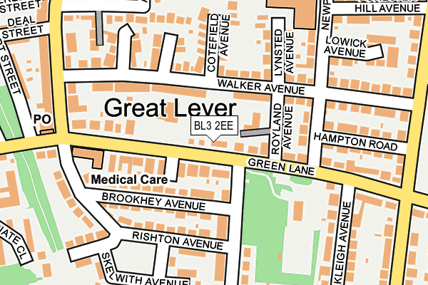 BL3 2EE map - OS OpenMap – Local (Ordnance Survey)