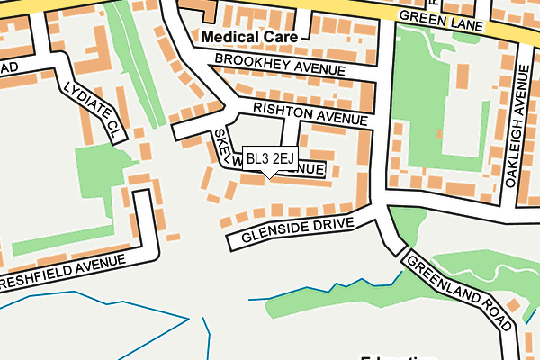 BL3 2EJ map - OS OpenMap – Local (Ordnance Survey)