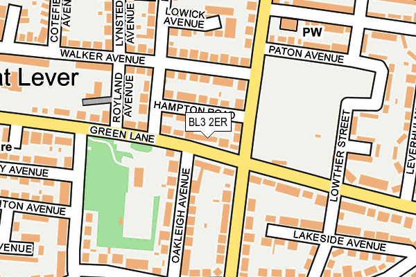 BL3 2ER map - OS OpenMap – Local (Ordnance Survey)
