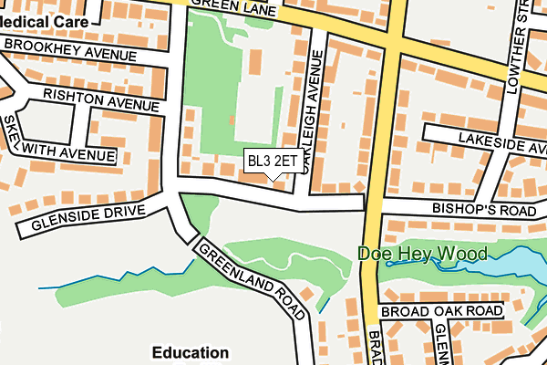 BL3 2ET map - OS OpenMap – Local (Ordnance Survey)