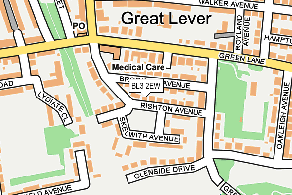 BL3 2EW map - OS OpenMap – Local (Ordnance Survey)
