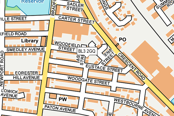 BL3 2GQ map - OS OpenMap – Local (Ordnance Survey)
