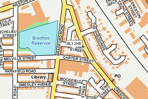 BL3 2HB map - OS OpenMap – Local (Ordnance Survey)