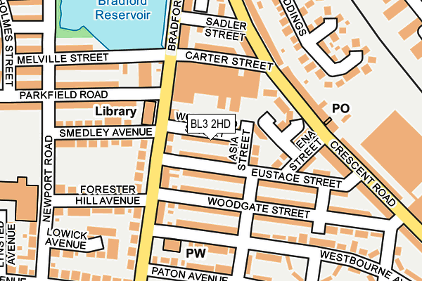 BL3 2HD map - OS OpenMap – Local (Ordnance Survey)