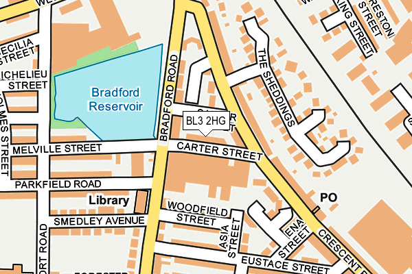 BL3 2HG map - OS OpenMap – Local (Ordnance Survey)