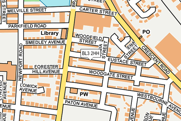 BL3 2HH map - OS OpenMap – Local (Ordnance Survey)