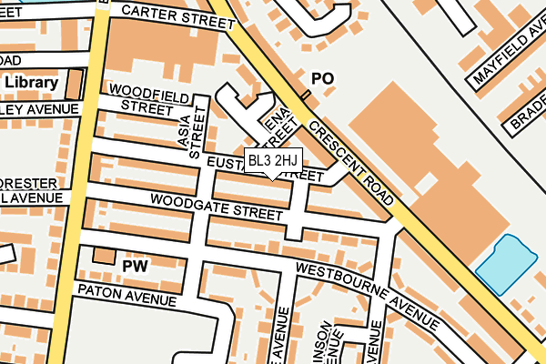 BL3 2HJ map - OS OpenMap – Local (Ordnance Survey)