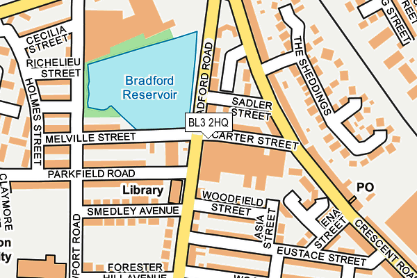 BL3 2HQ map - OS OpenMap – Local (Ordnance Survey)
