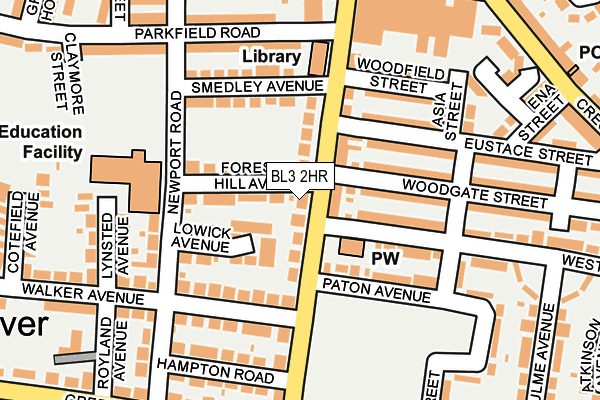 BL3 2HR map - OS OpenMap – Local (Ordnance Survey)