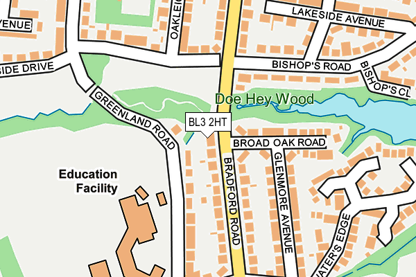 BL3 2HT map - OS OpenMap – Local (Ordnance Survey)
