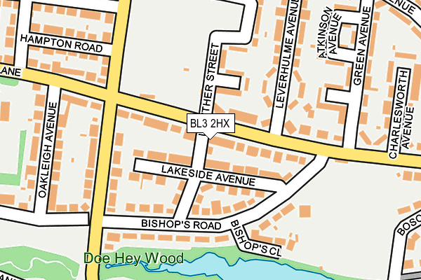 BL3 2HX map - OS OpenMap – Local (Ordnance Survey)