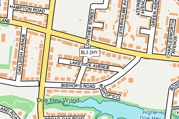 BL3 2HY map - OS OpenMap – Local (Ordnance Survey)