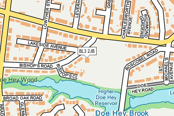 BL3 2JB map - OS OpenMap – Local (Ordnance Survey)